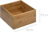 Aufbewahrungsbox, quadratisch, Bambus, 18 x 18 x 9,5 cm Produktbild-Vorschau 2