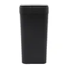 A black trash can with a lid, shown from the front against a white background. Náhled obrázku produktu