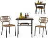 A collage of a 3-piece outdoor furniture set, including a table and two chairs, displayed against a white background. Produktbild-Vorschau