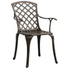 A single bronze-colored outdoor chair with a lattice back. Náhľad obrázku produktu