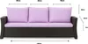 Gartenkissen Set Purple – 140x60 + 3x50x56 cm Gartenkissen Produktbild-Vorschau 3