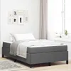 vidaXL Boxspringbett Dunkelgrau 120 x 200 cm Stoff Produktbild-Vorschau 2