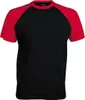 Kariban Herren Baseball T-Shirt Baumwolle Kontrast Kurzarm Produktbild-Vorschau 1
