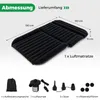 An inflatable car mattress with its accessories laid out, along with dimensions and delivery contents indicated by text. Náhľad obrázku produktu