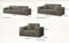 Sofaset Designersofa NANCY 3-2-1 in Stoff Neve Beige Produktbild-Vorschau 2