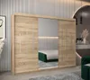 Šatní skříň se zrcadlem ANNA - šířka 250 cm, dub sonoma Náhled obrázku produktu 1
