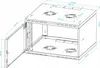 Rack Cabinet 19" 6U, 450mm, Glass Door, Black Náhľad obrázku produktu 2
