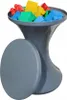 Tabouret sablier en plastique, produit poli, anthracite Voir les images du produit 2