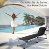 KESSER® Sonnenliege SUN mit Dach Gartenliege Liegestuhl Produktbild-Vorschau 6