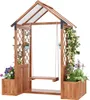 Spalier mit Blumenkasten und Schaukel, Holz-Pflanzengitter, Produktbild-Vorschau 1
