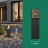MasterLED LED podlahová lampa E27 IP44 30 cm čierna, Náhľad obrázku produktu 4