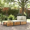 The Living Store Gartentisch mit Hocker Massivholz Akazie Produktbild-Vorschau 4