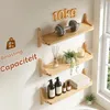 3er-Set schwebende Wandregale aus Holz, 40x13x1,5 cm Produktbild-Vorschau