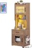COSTWAY Katzenschrank, Katzenklo Schrank mit Ladestation & Produktbild-Vorschau 1