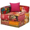 vidaXL 4-Sitzer Modularer Pouf Patchwork Stoff Produktbild-Vorschau 14