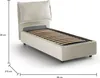 Einzelbett Ddimari, Containerbett mit Stoffbespannung, 100% Produktbild-Vorschau 3