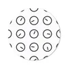 MuchoWow® Mauspad Mousepad Uhr - Muster - Minimalismus Produktbild-Vorschau 1