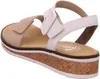 Rieker Damen Keil-Sandaletten Weiß/Beige Voir les images du produit 2