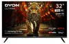 A television screen displaying a leopard and marketing text. Produktbild-Vorschau