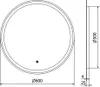 Mexen Gobi specchio da bagno illuminato, rotondo 60 cm, LED Anteprima dell’immagine prodotto 6