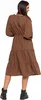 Damen Midi Langarm Kleid Luftig Modisch Elegant Rüschen Produktbild-Vorschau 6