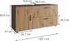 Mobiletto per lavabo Vicco Irma Antracite/Rovere dorato Anteprima dell’immagine prodotto 2