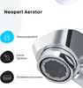 A close-up of a faucet aerator with accompanying feature descriptions. Produktbild-Vorschau