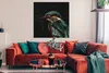 MuchoWow® Poster Eisvogel - Vogel - Grün 100x100 cm - Produktbild-Vorschau 2