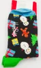 Happy Socks Bring It On Sock, kerstpret op zwart Produktbild-Vorschau 5