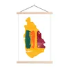 MuchoWow® Textilposter Karte mit Flagge Sri Lanka 120x180 Produktbild-Vorschau 1