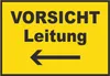 Vorsicht Leitung mit Richtungspfeil links Schild A1 Produktbild-Vorschau 1