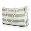 A striped beach bag on a white background. Produktbild-Vorschau