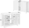 A diagram showing the dimensions of a white cabinet. Podgląd zdjęcia produktu