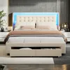 UnboxG Polsterbett 180x200cm mit USB und Typ C, LED, Produktbild-Vorschau 3
