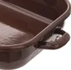Rechteckiger emaillierter Bräter BRAUN 2,2 l, 34x18,5x6,5 Produktbild-Vorschau 6