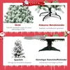 A collage of images showcasing different aspects of a Christmas tree, with text descriptions highlighting features. Produktbild-Vorschau