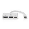 Nedis USB-Hub - 1x USB-C - 1x USB-C / 2x USB 2.0 A Female - Produktbild-Vorschau 1