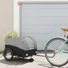 vidaXL Remorque vélo noir et gris 45 kg Fer Voir les images du produit 2