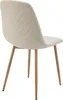 A single beige dining chair with wooden legs, shown from the back. Náhľad obrázku produktu