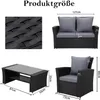 MeXo Gartenmöbel Set Lounge Set Polyrattan Lounges 4-teile Produktbild-Vorschau 7