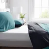 Baumwolle Bettwäsche Set 200x200 cm Petrol Anthrazit Produktbild-Vorschau 3