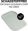 A light gray changing mat with a black circle containing a white leaf logo. Anteprima dell’immagine prodotto