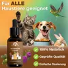 A marketing image for pet deworming liquid, featuring various animals and product benefits. Produktbild-Vorschau