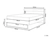 BELIANI Doppelbett Grün Samtstoff Metallbeine 140 x 200 cm Produktbild-Vorschau 3