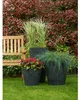 Artstone Blumentopf Claire - schwarz - 43x39 cm - mit Produktbild-Vorschau 2