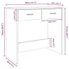 vidaXL Schreibtisch Braun Eichen-Optik 80x40x75 cm Produktbild-Vorschau 7