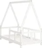vidaXL Detská postieľka biela 70x140 cm Masívne borovicové Náhľad obrázku produktu 3