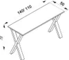 VCM Holz Schreibtisch | H. 76 x B. 110 x T. 50 cm | Produktbild-Vorschau 3