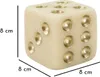 Mauro Ferretti Cube Quarzy 8x8x8 cm blanc doré Voir les images du produit 7
