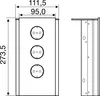 MIRA Eck Glas Eck-Steckdosenelement WEISS - Schuko 3-fach / Produktbild-Vorschau 5